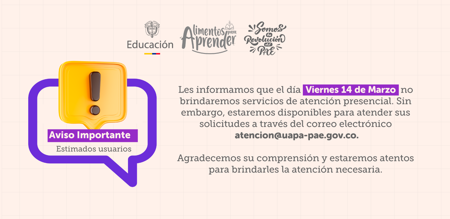 Anuncio atención 14 de marzo