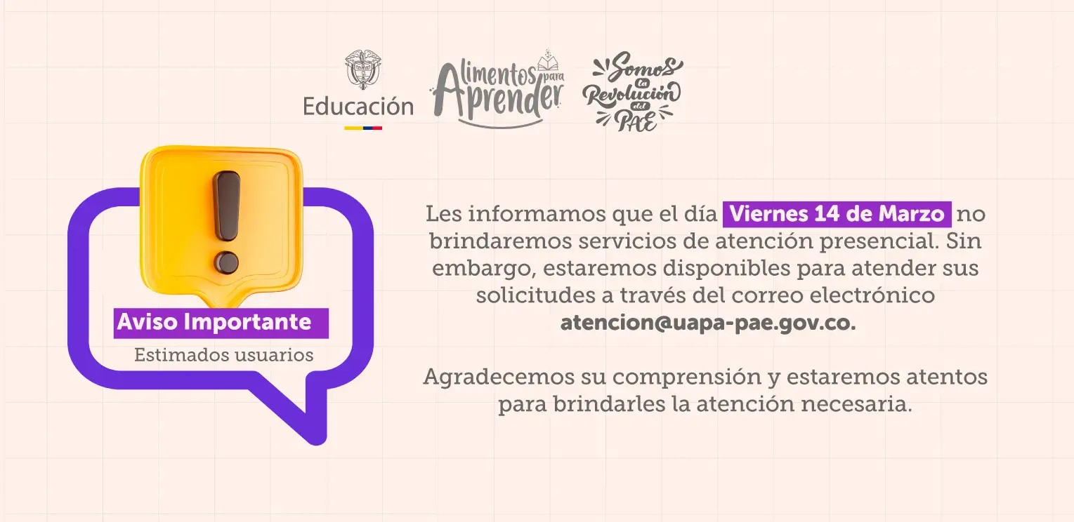 Anuncio atención 14 de marzo