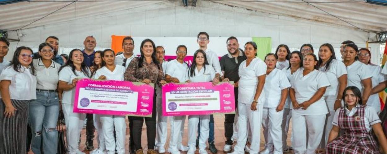 Gobierno nacional garantiza cobertura total del PAE en Malambo y anuncia contrato digno para manipuladoras de alimentos